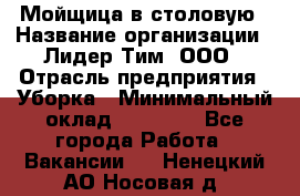 Мойщица в столовую › Название организации ­ Лидер Тим, ООО › Отрасль предприятия ­ Уборка › Минимальный оклад ­ 22 000 - Все города Работа » Вакансии   . Ненецкий АО,Носовая д.